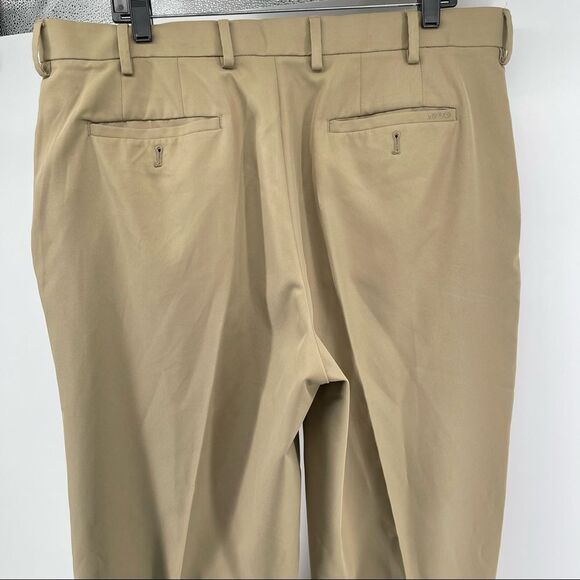 IZOD X-Treme Function Cool FX Creme Khaki Men’s Flat Front Golf Pants 38 x 30 - Picture 10 of 17